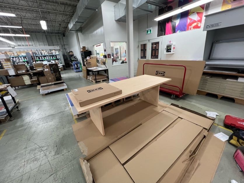 Commercial furniture assembly